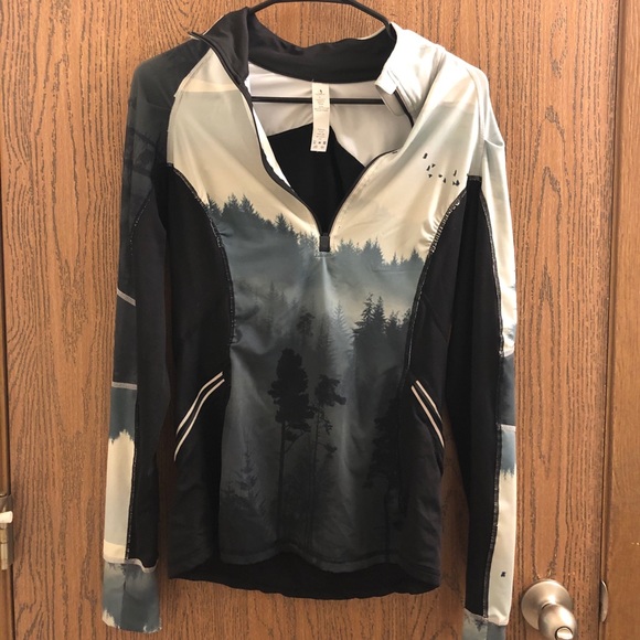 Icyzone Women’s Workout Track Jacket Activewear 1/2 zip running clothes size L - Picture 3 of 8